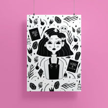 Load image into Gallery viewer, Amelia the Witch Student | Art Print - Scaredy Cat Studio
