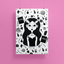 Load image into Gallery viewer, Viktoria the Witch Student | Art Print - Scaredy Cat Studio
