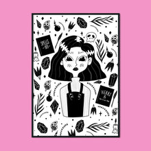 Load image into Gallery viewer, Amelia the Witch Student | A2 Poster - Scaredy Cat Studio
