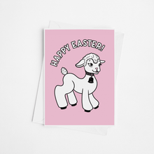 Load image into Gallery viewer, Kitschy Spring Lamb | A6 Easter Greeting Card with Envelope - Scaredy Cat Studio
